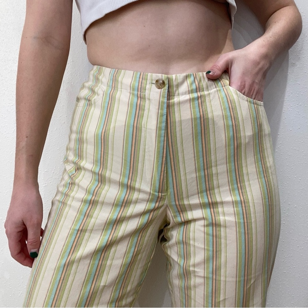 Vintage Pastel Striped Straight Leg Pants - Picture 4 of 7